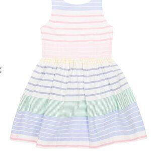POLO RALPH LAUREN Girl's Pastel Striped cotton dress - (Size 7)